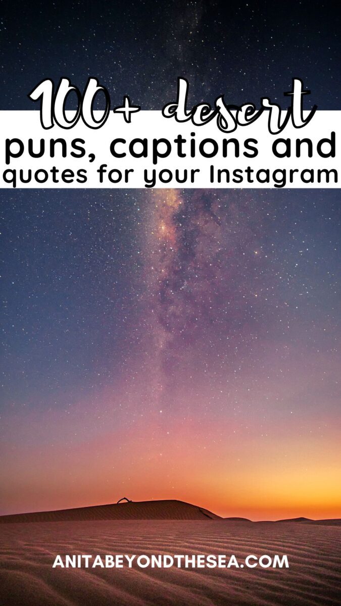 Desert puns, desert quotes and desert captions for Instagram