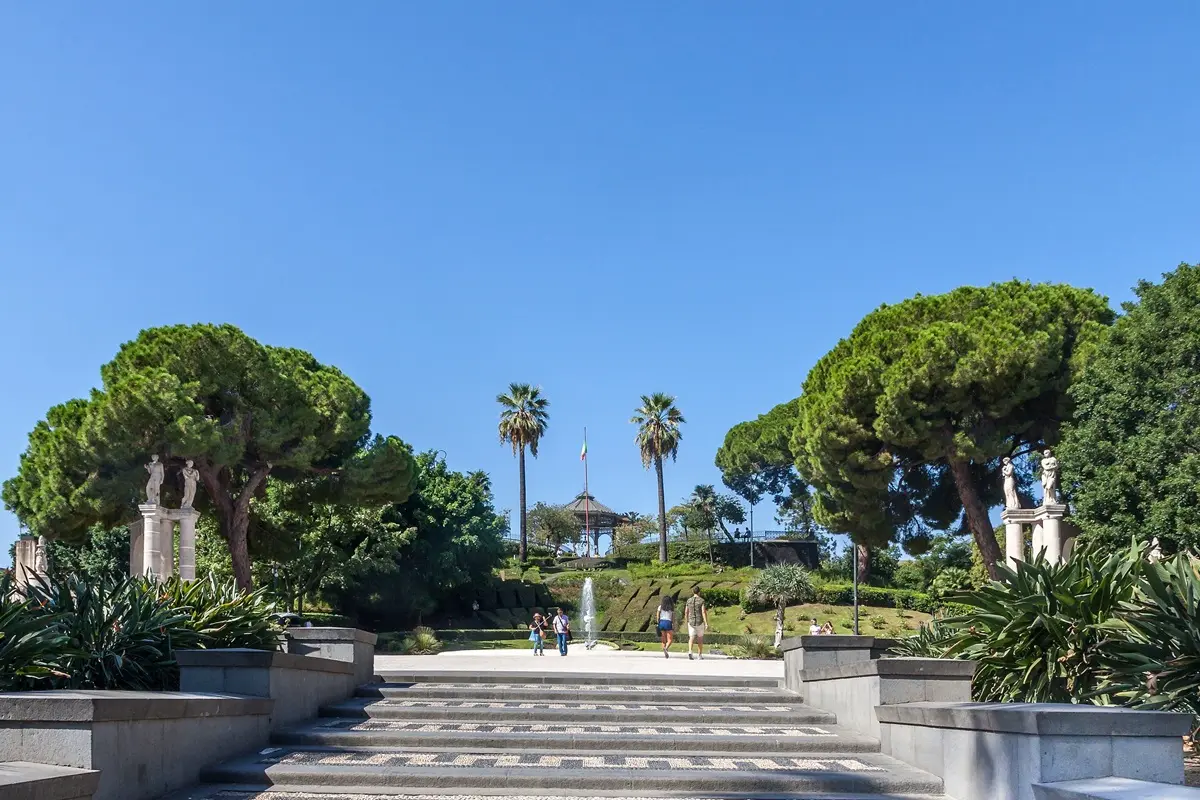 view of a park with stairs villa bellini