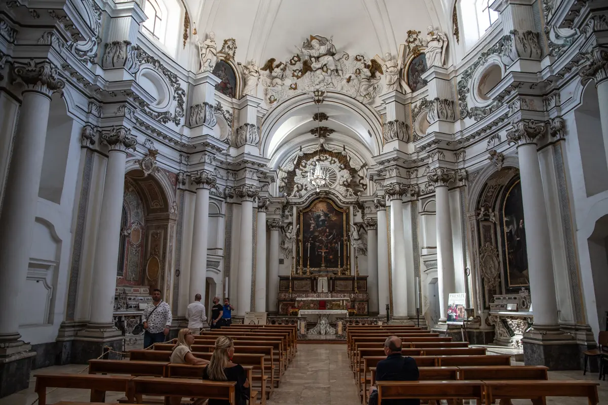 richly decorated interiors of the baroque church santa chiara in noto
