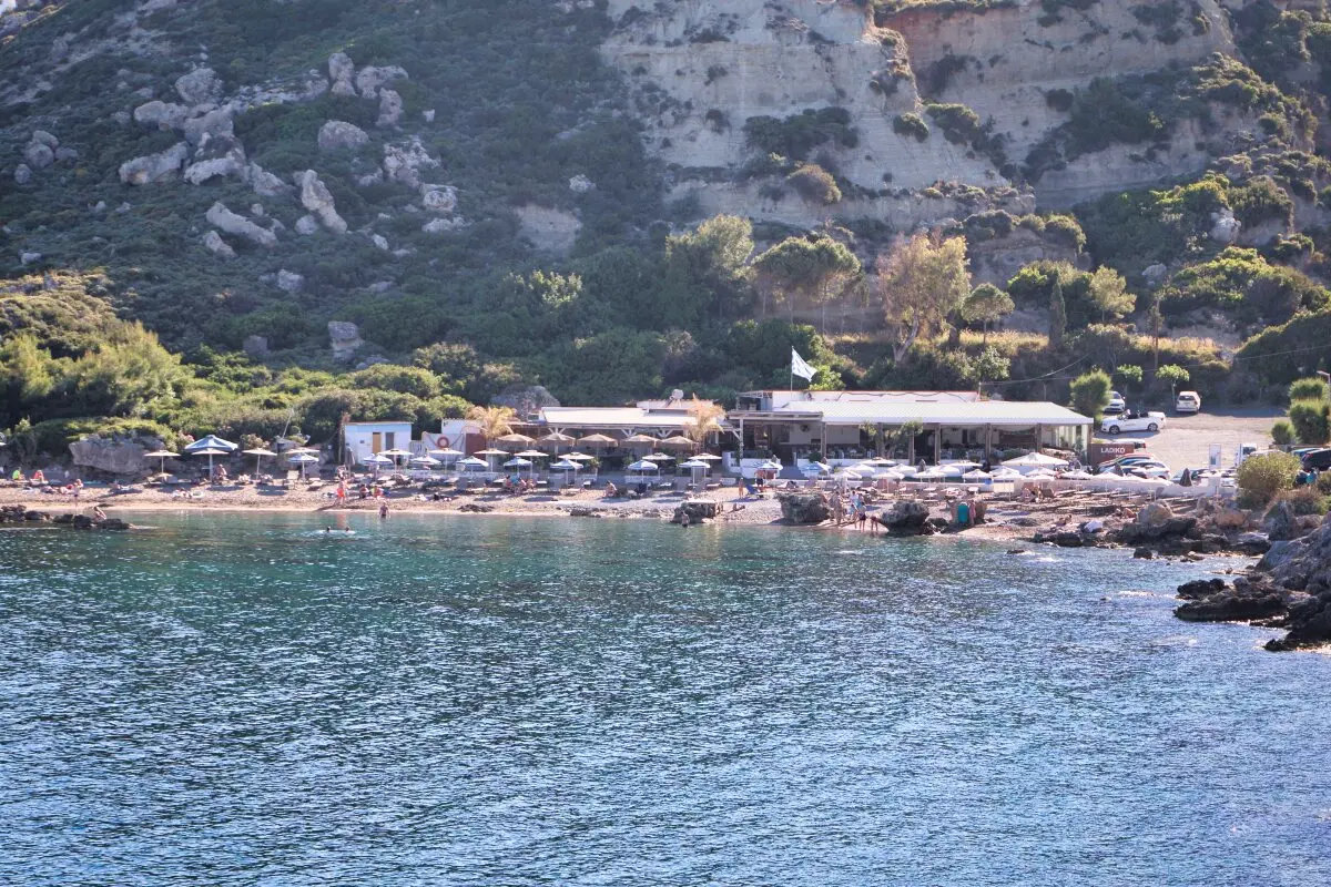 ladiko beach front view from anthony quinn bay